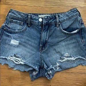 Light blue jean shorts